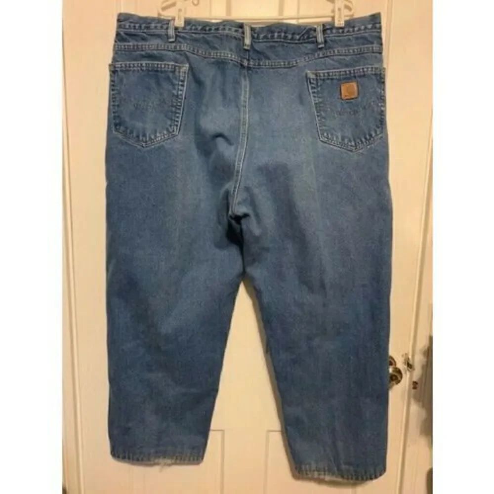 CARHARTT B172 DST SIZE 46X30 RELAXED FIT FLANNEL LINED JEANS